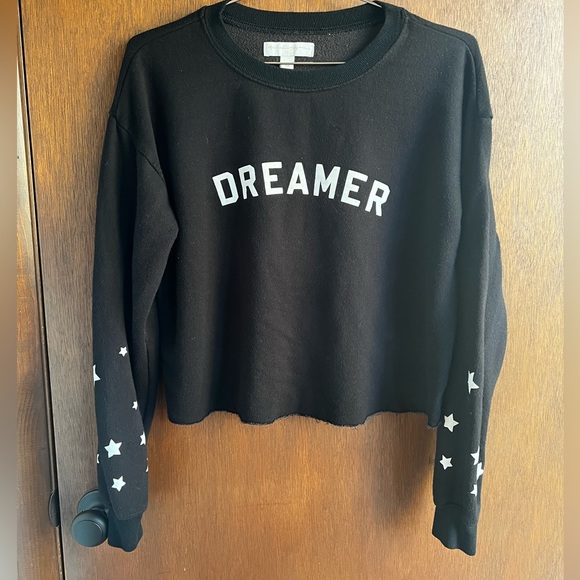 Spiritual Gangster Black Dreamer Star Print Cropped Crewneck | Medium - Picture 2 of 7